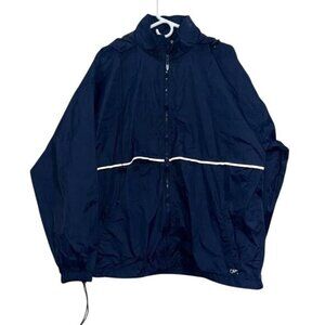 2X-Large Navy Windbreaker Jacket With Zip